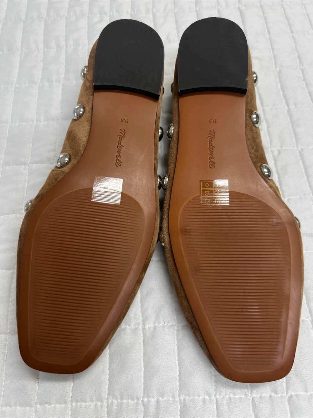 Madewell The Mylie Ballet Flat in Dried Acorn Brown Studded Size 9.5 - Picture 9 of 12